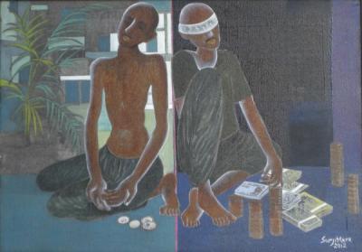 Oil Paintings - Blindness - Oil On Canvas