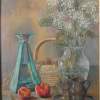 Still Life With Red Peaches - Oil On Canvas Paintings - By Claudia Bogdan-Bota, Representational Painting Artist