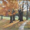 Autumn In Lexington - Oil On Canvas Paintings - By Claudia Bogdan-Bota, Representational Painting Artist
