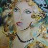 Lady Of The Night - Mixed Media Mixed Media - By Victoria Rosenfield, Surreal Mixed Media Artist