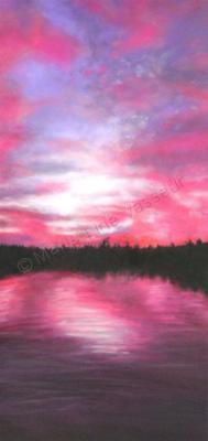 2011 Artworks - Sunset On Lake Memphremagog - Acrylic On Gallery Canvas