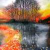 Splendor Of Fall - Acrylic On Gallery Canvas Paintings - By Marie-Line Vasseur, Realism Painting Artist