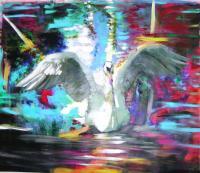 2015 - The Dance Of The Swan - Acrylic On Gallery Canvas