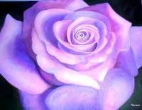 La Rose - Acrylic On Gallery Canvas Paintings - By Marie-Line Vasseur, Realism Painting Artist