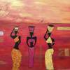 Metallic Reds - Acrylics Paintings - By Coco Original Artwork, Africa Painting Artist