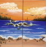 Oceans - Rocky Oceans - Acrylics
