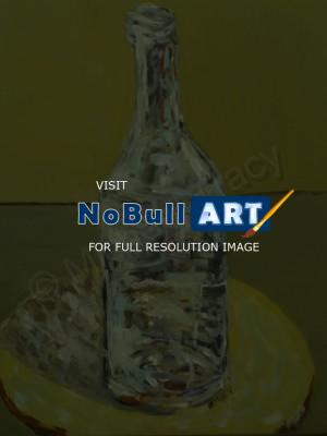 Paintings - Still Life With Bottle - Acrylic Paint
