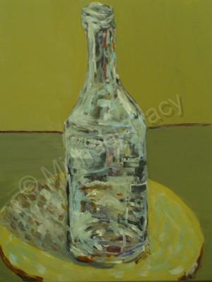 Paintings - Still Life With Bottle - Acrylic Paint