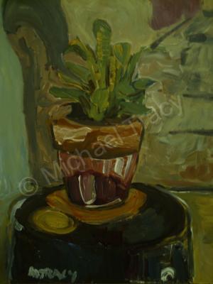 Paintings - Still Life With Plant - Acrylic Paint