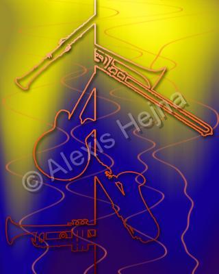 Music As Abstract Thought - Music -- Jazz - Digital Illustration