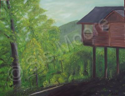 Scenery - The Cabin - Oil On Canvas