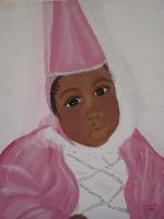 Nanas Princess - Acrylic On Canvas Paintings - By Sis Moore, Realistic Painting Artist
