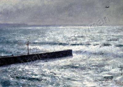 2009 - Squally Showers At Porthleven - Oils