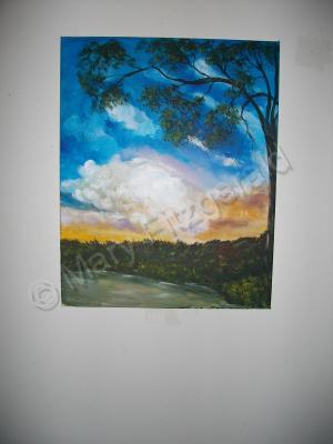 Landscapes - Cloudy Sunset - Acrylic