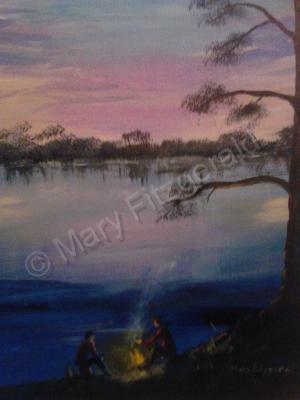 Landscapes - The Campfire - Acrylic