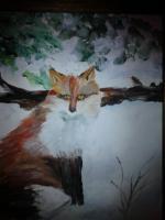 Foxy - Acrylic Paintings - By Mary Fitzgerald, Acrylic Painting Artist
