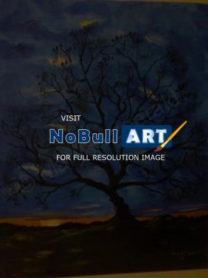 Landscapes - The Old Oak Tree - Acrylic