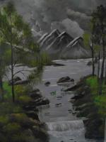 After The Rain - Acrylic Paintings - By Mary Fitzgerald, Acrylic Painting Artist