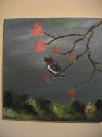 Little Hummer - Acrylic Paintings - By Mary Fitzgerald, Acrylic Painting Artist