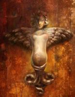Romantic - Angel Of The Door - Oil On Canvas