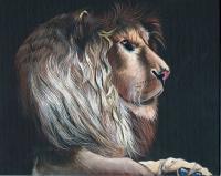 King Leo - Acrylic Paintings - By Diane Deason, Realistic Painting Artist