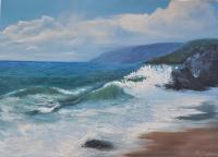 The Seascape - Oil On Canvas Paintings - By Maria Slynko, Impressionism Painting Artist