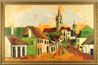 Landscape - Old Sibiu - Oil On Canvas