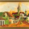 Old Sibiu - Oil On Canvas Paintings - By Landa Andreea, Landscape Painting Artist