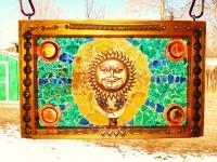 Sunshine Knocking - Glass Mosaics Glasswork - By Rocky Tornabene, 3-D Glasswork Artist