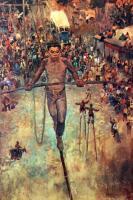 Rope Walker - Oil On Canvas Paintings - By Dilorom Abdullaeva, Other Painting Artist
