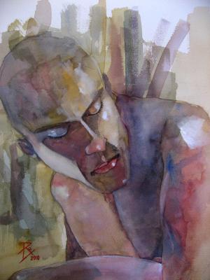 Male Nude - Terrence - Watercolour