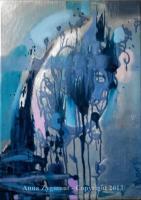 Anna Zygmunt Art - Navyblue Abstract 2012 Cm30X40 Oil On Canvas By Anna Zyg - Oil On Canvas