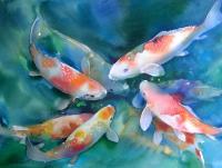 Happy Life - Watercolor Paintings - By Siriratana Srireung, Watercolor Painting Painting Artist