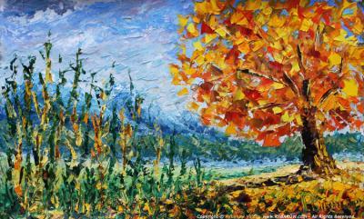 Wwwrybakowcom - Autumn Oil Painting For Sale Autumn Mood Artist Rybakow - Oil On Canvas