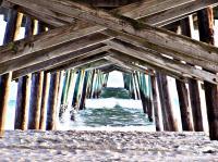 Pier Waves - Digital Photography - By Chirleen Evans, Waterscapes Photography Artist