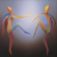 Dancing In Dreams 1 - Oil On Coated Hardboard Paintings - By Orest Dubay, Figurative Painting Artist