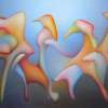 Blue Touch 1 - Oil Painting On Canvas Paintings - By Orest Dubay, Abstract Painting Artist