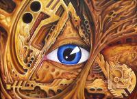 Tr-Eye-Angle - Oil Paintings - By Chris Morant, Biomech Painting Artist