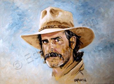 Americana - Sam Elliott - Oil On Canvas Board