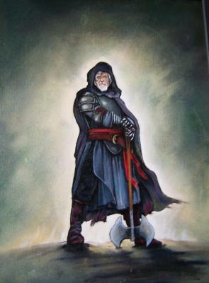 Historical - Druss Captain Of The Axe - Oil On Canvas Board