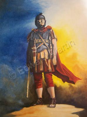 Historical - Centurion - Oil On Canvas Board