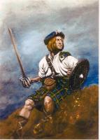 Flower Of Scotland - Oil On Canvas Board Paintings - By Edward Martin, Figurative Painting Artist