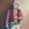 The Duke Rio Bravo - Oil On Canvas Board Paintings - By Edward Martin, Portrait Painting Artist