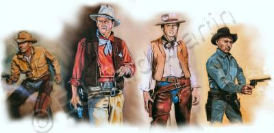 Americana - All My Heroes Were Cowboys - Oil On Canvas Board