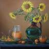 Sunflowers - Oil On Canvas Paintings - By Sergiy Sokirskiy, Realism Painting Artist