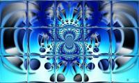 Blue Balance Inversion - Print On Canvas Digital - By Lee Glover, Collage Digital Artist