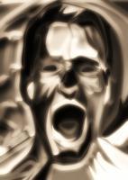 Mad Eyed Screamer - Print On Canvas Digital - By Lee Glover, Collage Digital Artist