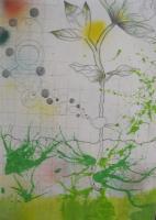 Plant - Pencil Drawings - By Tre Ellis, Abstract Drawing Artist