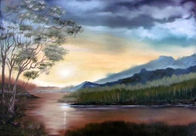 Landscapes - End Of The Day - Oil