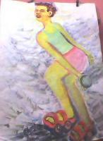 Pittu Boy - Acrylic Drawings - By P Hock, Thematic Drawing Artist